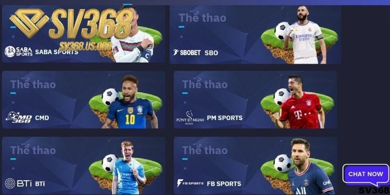 Sảnh game thể thao đa dạng tại SV368